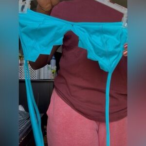 PINK Victoria's Secret Blue Bikini Top